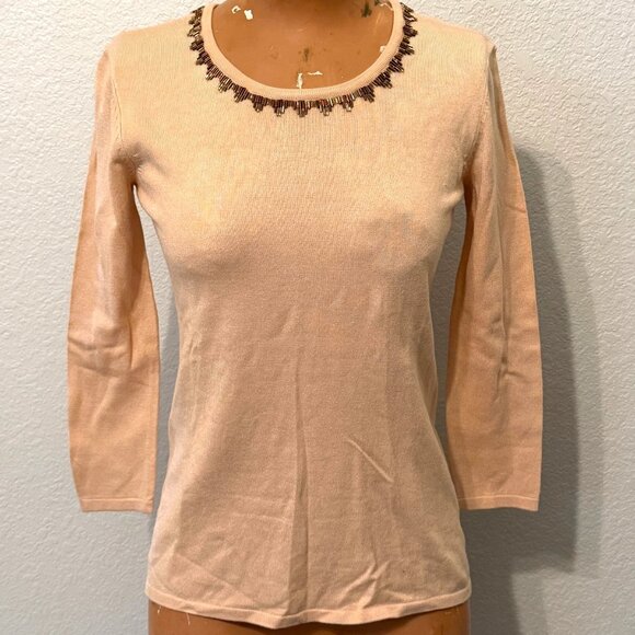 Lot 2 Vintage Y2K Womens Top Sweater XS / Petite Beaded Blouse Fairy Knit - Picture 10 of 16
